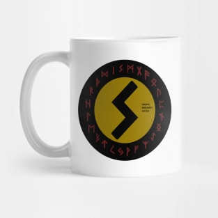 Yellow Sowulo Futhark Rune Symbol Mug